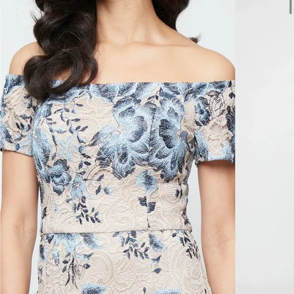 Alex Evenings | Dresses | Alex Evenings Buff And Navy Gown | Poshmark Alex Evenings | Dresses | Alex Evenings Buff And Navy Gown | Poshmark